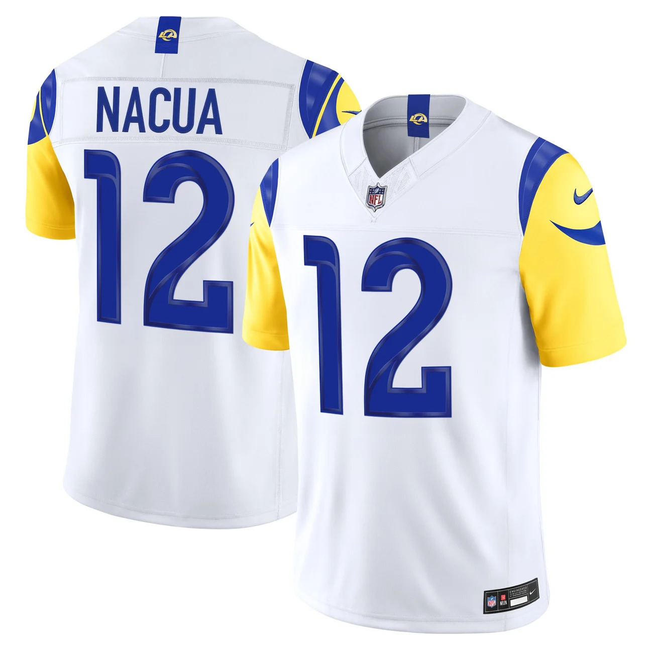 Men's Los Angeles Rams 2026 Vapor Limited Jersey WHITE #12 PUKA NACUA