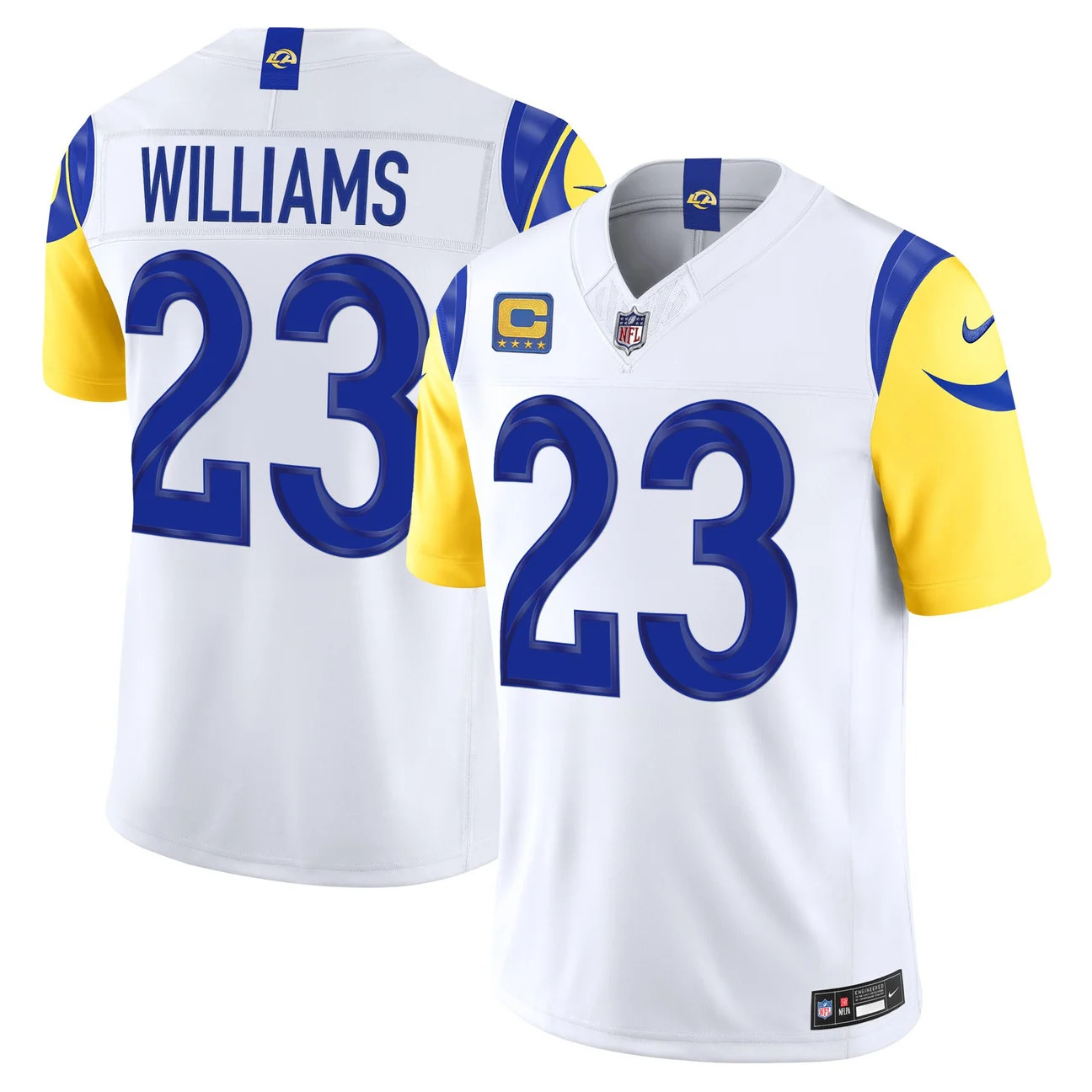 Men's Los Angeles Rams 2026 Vapor Limited Jersey WHITE #23 KYREN WILLIAMS