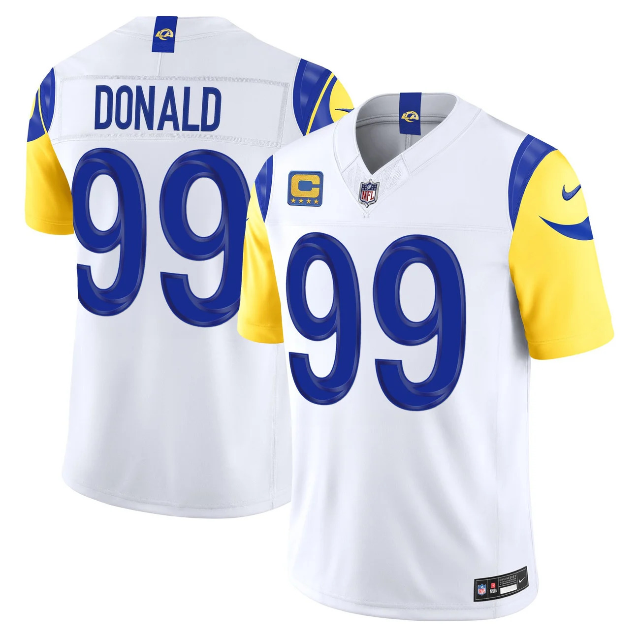 Men's Los Angeles Rams 2026 Vapor Limited Jersey WHITE #99 AARON DONALD