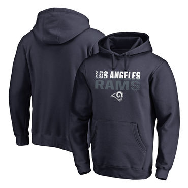 Men's Los Angeles Rams NFL Pro Line By Fanatics Branded Navy Iconic Collection Fade Out Pullover Hoodie