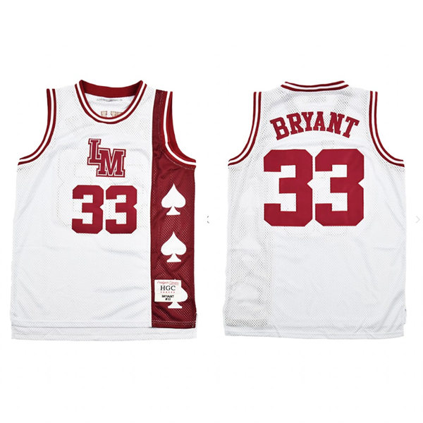 Men's Lower Merion #33 Kobe Bryant White Aces Alternate High School Basketball Jersey