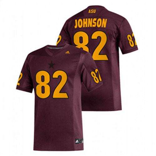 Men's Maroon Arizona State Sun Devils Andre Johnson Replica College Football Jersey