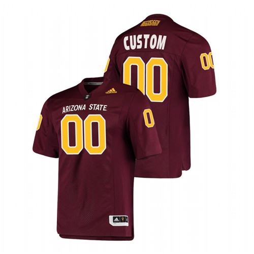 Men's Maroon Arizona State Sun Devils Custom College Football Premier Jersey