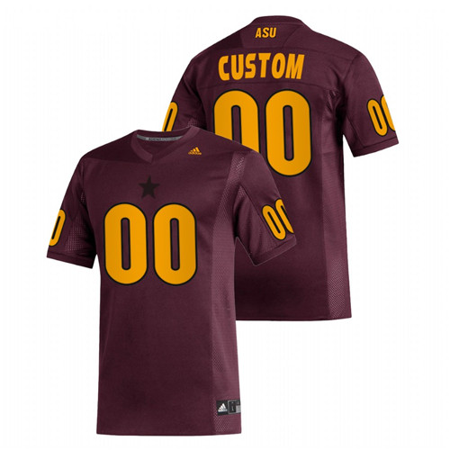 Men's Maroon Arizona State Sun Devils Custom Replica College Football Jersey