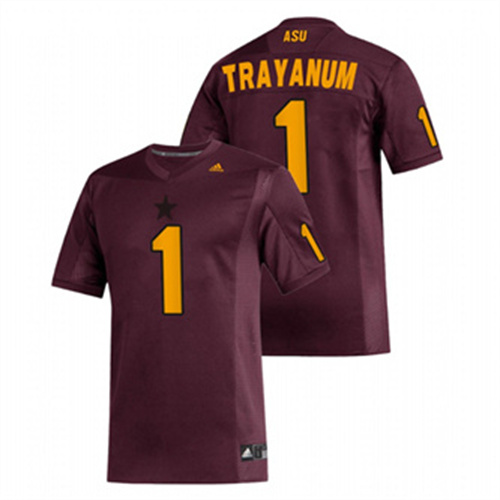 Men's Maroon Arizona State Sun Devils DeaMonte Trayanum Replica College Football Jersey