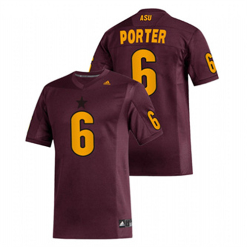Men's Maroon Arizona State Sun Devils Geordon Porter Replica Football Jersey