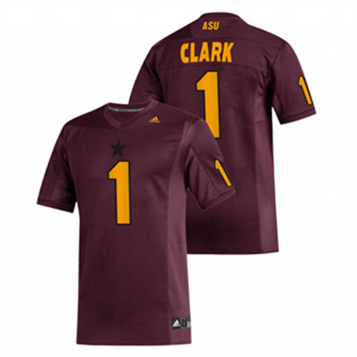 Men's Maroon Arizona State Sun Devils Jordan Clark Replica College Football Jersey
