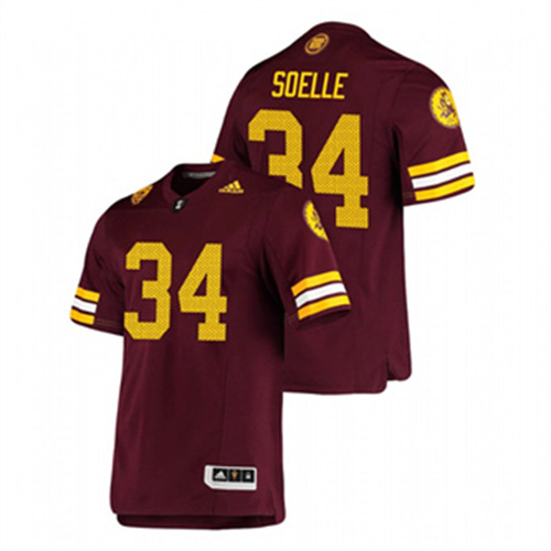 Men's Maroon Arizona State Sun Devils Kyle Soelle Premier Football Jersey