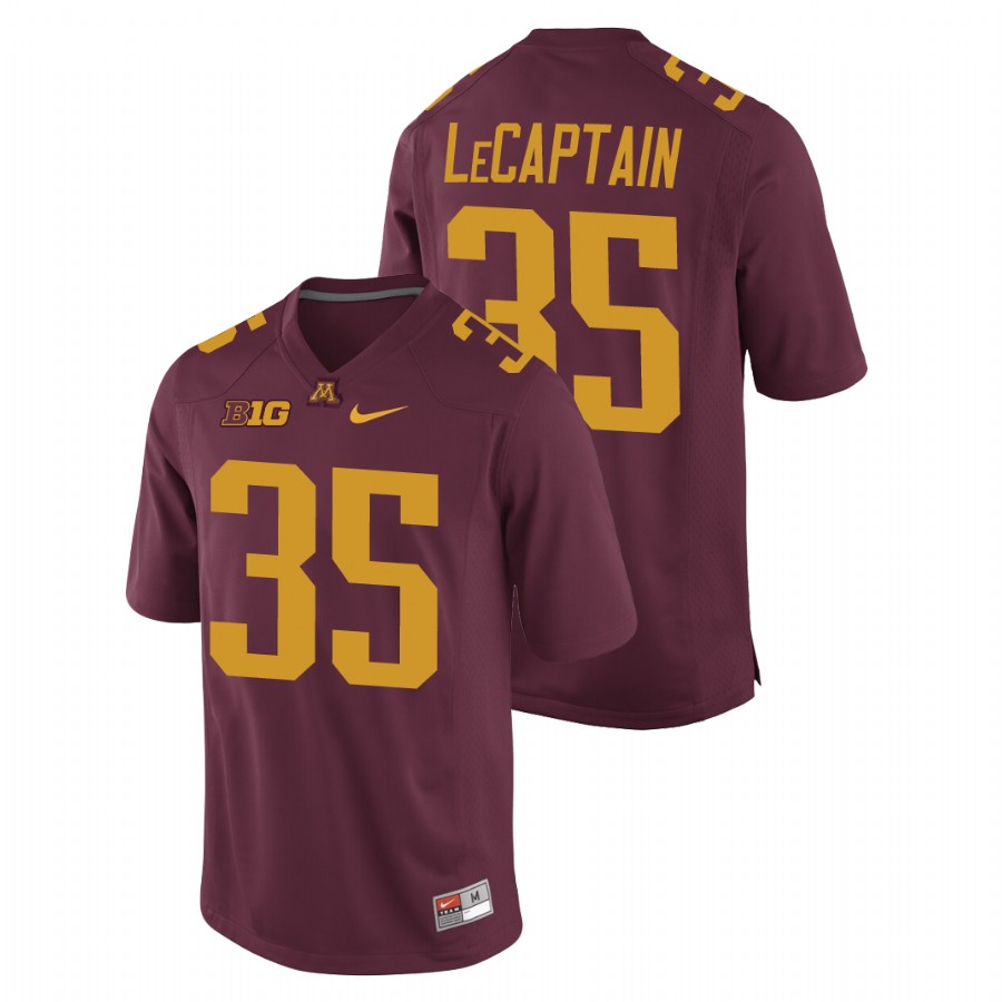 Men's Maroon Minnesota Golden Gophers Derik LeCaptain Replica College Football Jersey