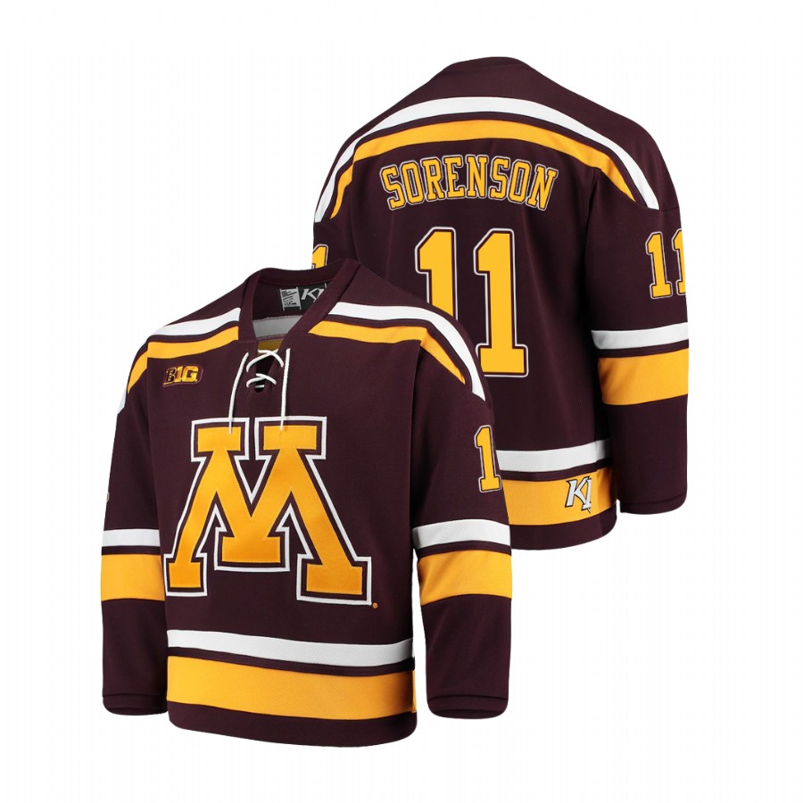 Men's Maroon Minnesota Golden Gophers Jonny Sorenson 2021 Big Ten Hockey Tournament Champions Replica Jersey
