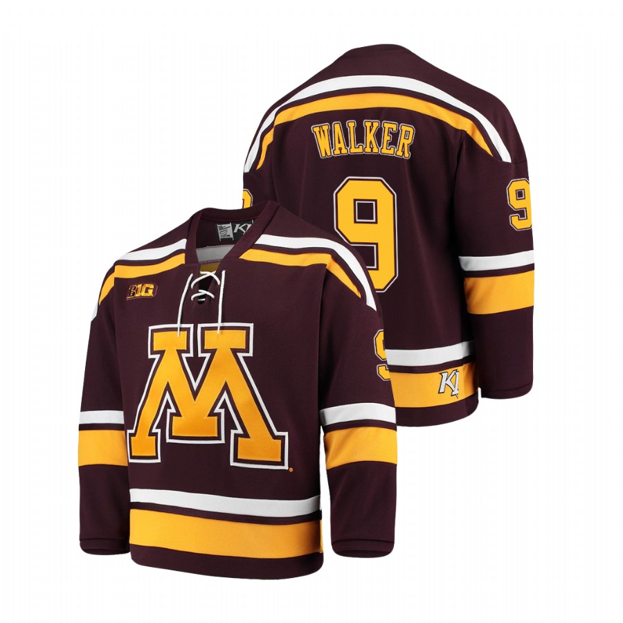 Men's Maroon Minnesota Golden Gophers Sammy Walker 2021 Big Ten Hockey Tournament Champions Replica Jersey