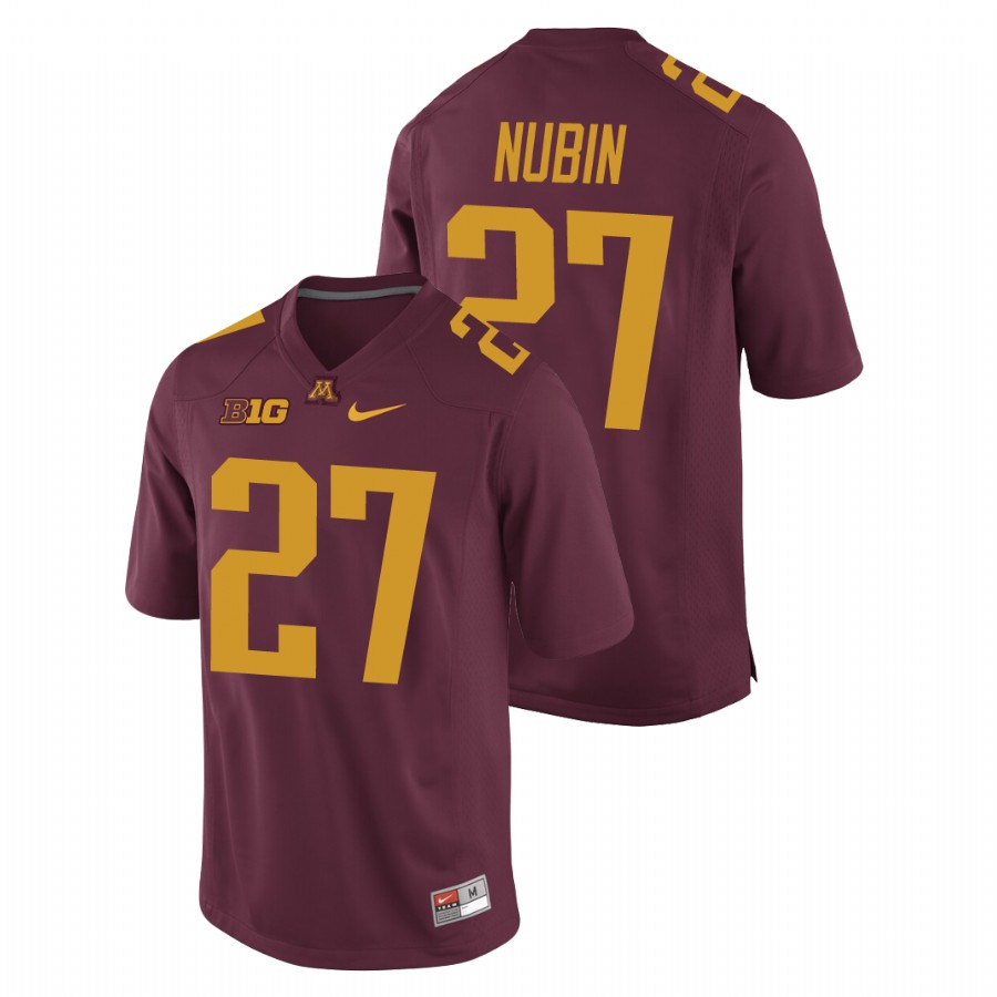Men's Maroon Minnesota Golden Gophers Tyler Nubin Replica College Football Jersey