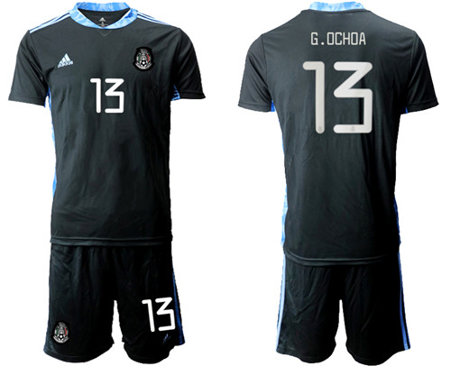 Men's Mexico #13 G.Ochoa Black goalkeeper Jersey