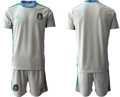 Men's Mexico Blank White goalkeeper Jersey