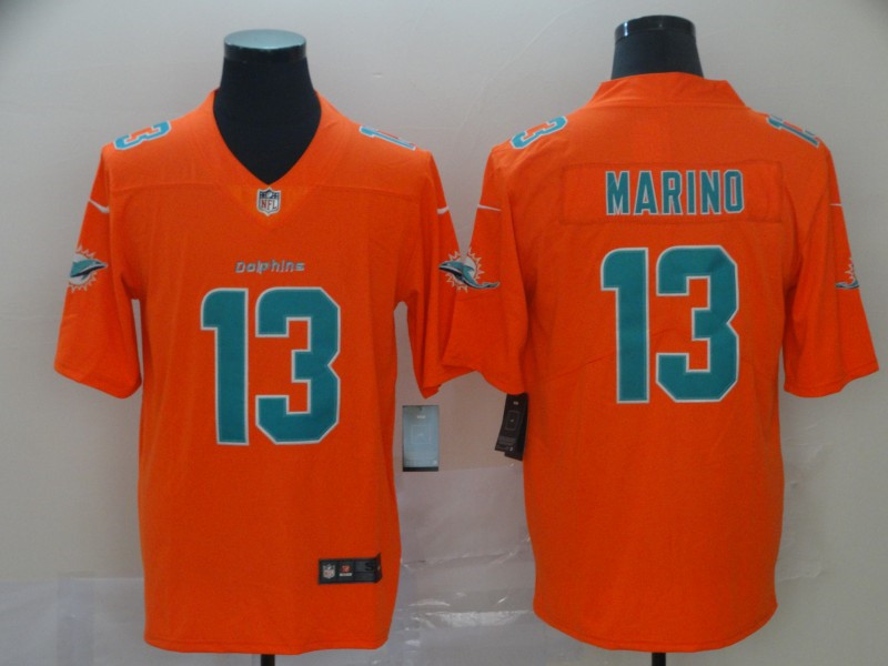 Men's Miami Dolphins #13 Dan Marino Nike Orange Inverted Legend Jersey