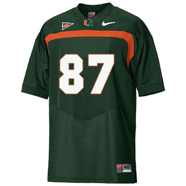 Men's Miami Hurricanes #87 Reggie Wayne Green Football Jersey Men's Jersey Miami Hurricanes #87 Reggie Wayne Green Football Jersey