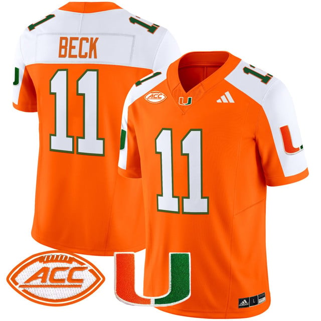Men's Miami Hurricanes 2025 Vapor Limited Jersey #11 Carson Beck