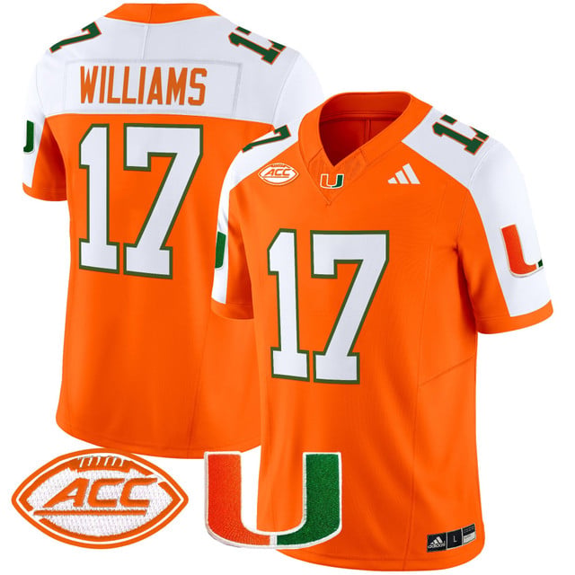 Men's Miami Hurricanes 2025 Vapor Limited Jersey #17 Emory Williams
