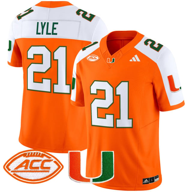 Men's Miami Hurricanes 2025 Vapor Limited Jersey #21 Jordan Lyle