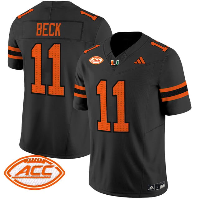 Men's Miami Hurricanes 2025 Vapor Limited Jersey black #11 Carson Beck