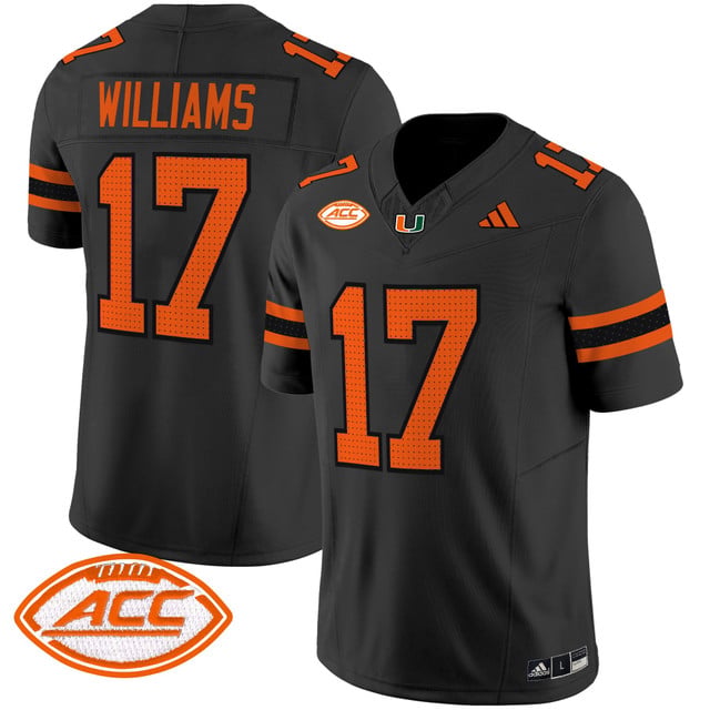 Men's Miami Hurricanes 2025 Vapor Limited Jersey black #17 Emory Williams
