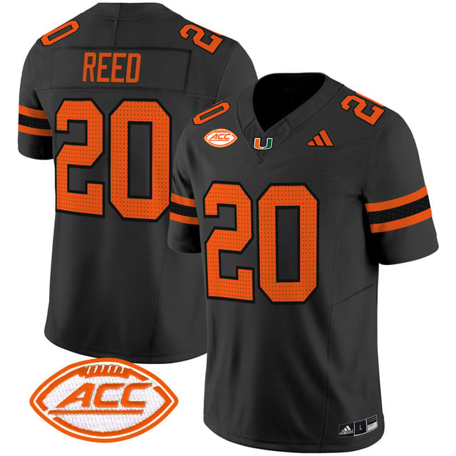 Men's Miami Hurricanes 2025 Vapor Limited Jersey black #20 Ed Reed