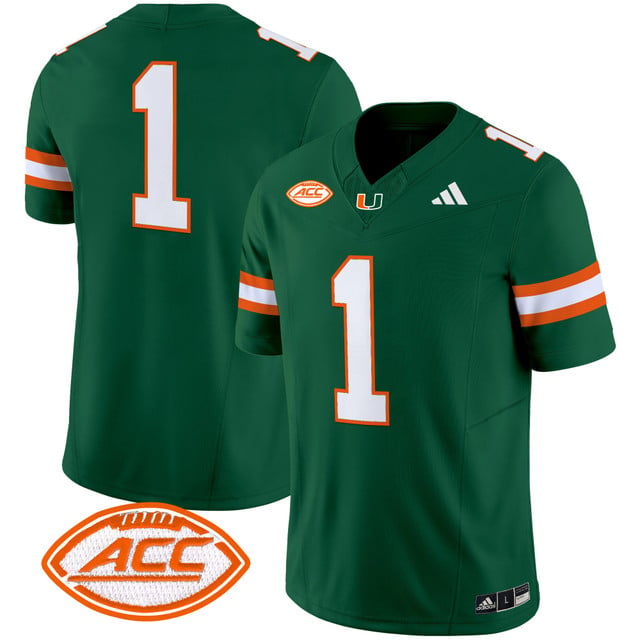 Men's Miami Hurricanes 2025 Vapor Limited Jersey green #1