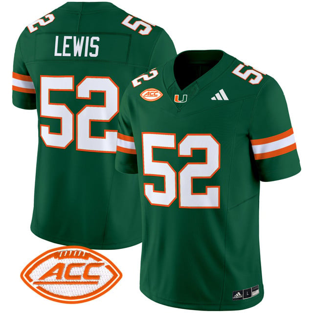 Men's Miami Hurricanes 2025 Vapor Limited Jersey green #52 Ray Lewis