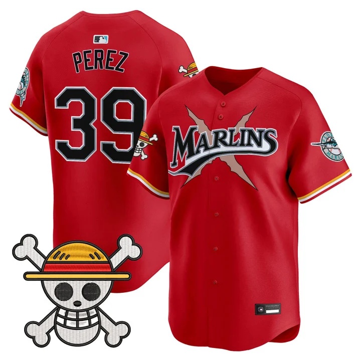 Men's Miami Marlins x One Piece Vapor Premier Limited Jersey #39 EURY PEREZ