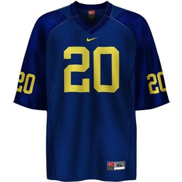 Men's Michigan Wolverines #20 Mike Hart Blue Football Jersey