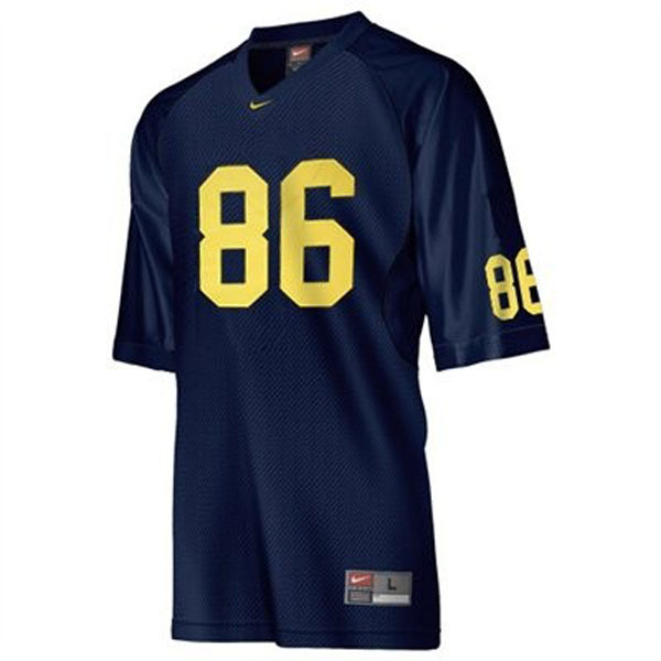 Men's Michigan Wolverines #86 Mario Manningham Blue Football Jersey