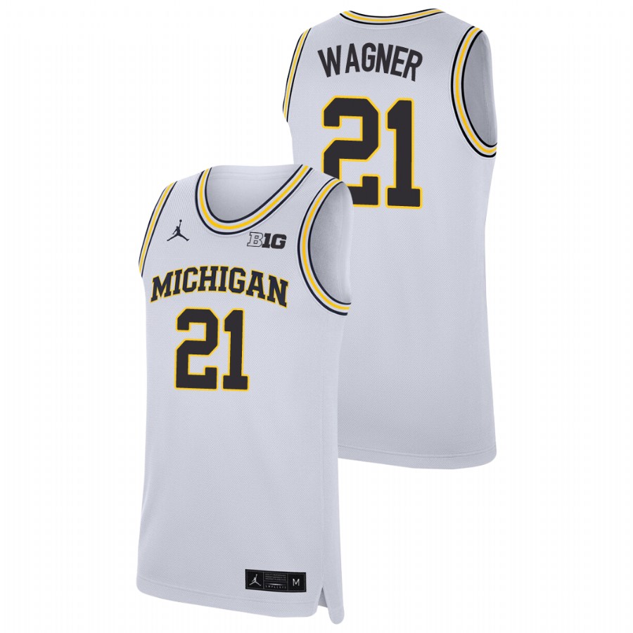 Men's Michigan Wolverines Franz Wagner Replica College Basketball Jersey White