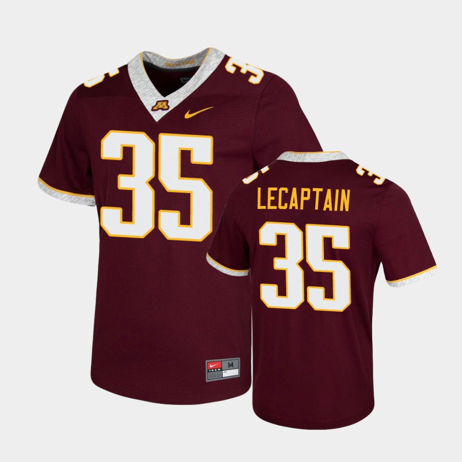 Men's Minnesota Golden Gophers #35 Derik LeCaptain 2020 Maroon White Nike Untouchable Game Football Jersey