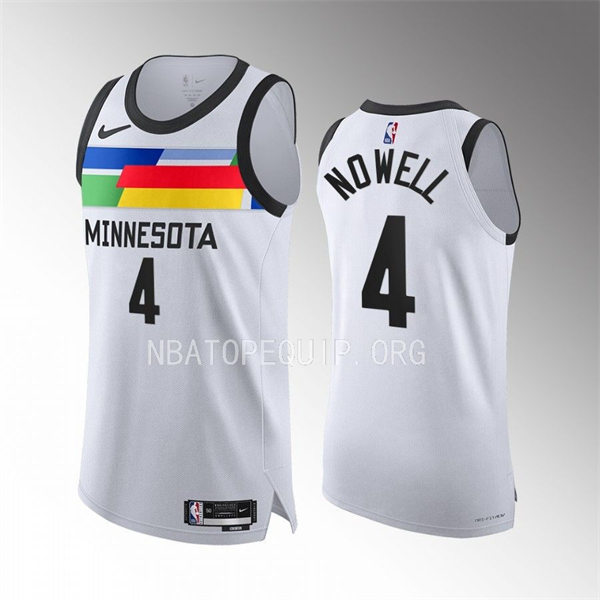 Men's Minnesota Timberwolves #4 Jaylen Nowell White 2022-23 City Edition Jersey