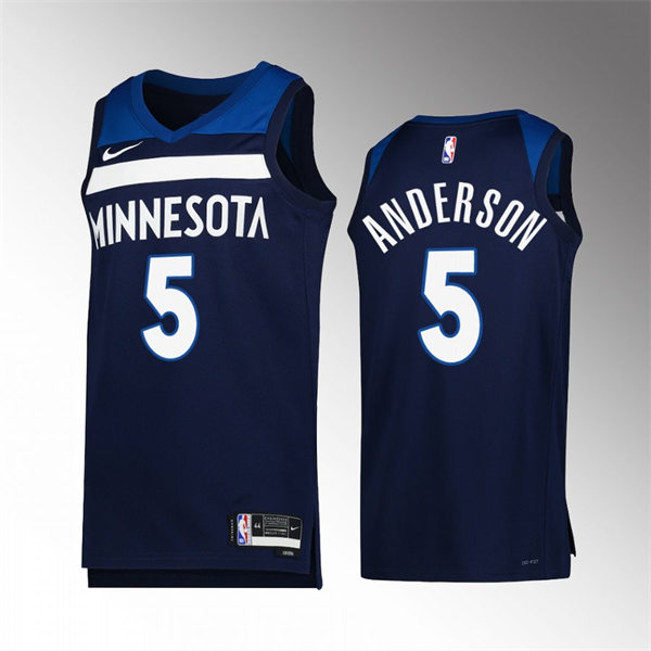 Men's Minnesota Timberwolves #5 Kyle Anderson Navy Icon Edition Player Jersey