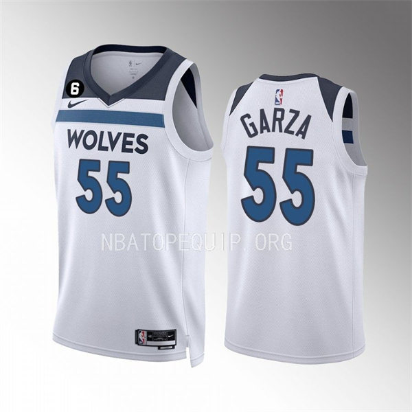 Men's Minnesota Timberwolves #55 Luka Garza White Association Edition Player Jersey