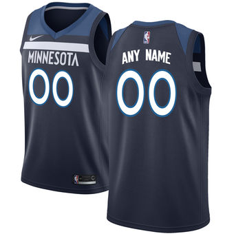Men's Minnesota Timberwolves Nike Navy Custom Jersey