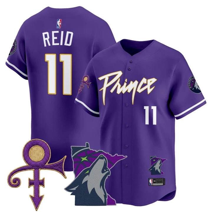 Men's Minnesota Timberwolves Prince Patch Vapor Baseball Jersey #11 Naz Reid