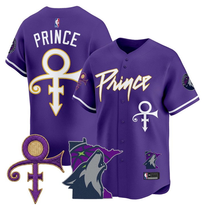 Men's Minnesota Timberwolves Prince Patch Vapor Baseball Jersey Prince