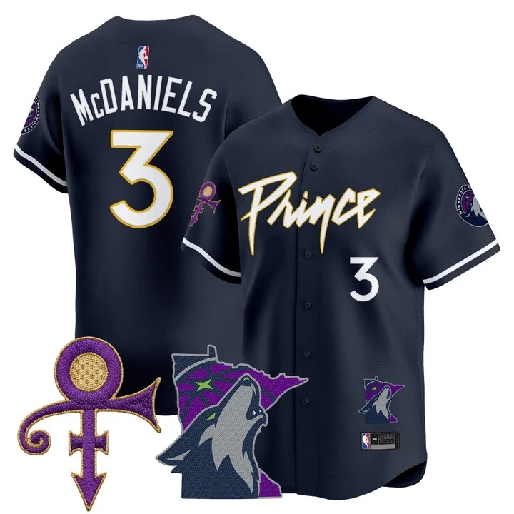 Men's Minnesota Timberwolves Prince Patch Vapor Baseball Jersey icon #3 Jaden McDaniels