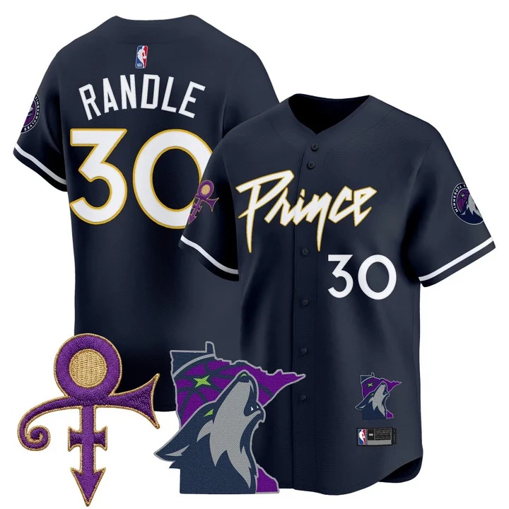 Men's Minnesota Timberwolves Prince Patch Vapor Baseball Jersey icon #30 Julius Randle