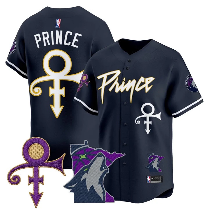 Men's Minnesota Timberwolves Prince Patch Vapor Baseball Jersey icon Prince