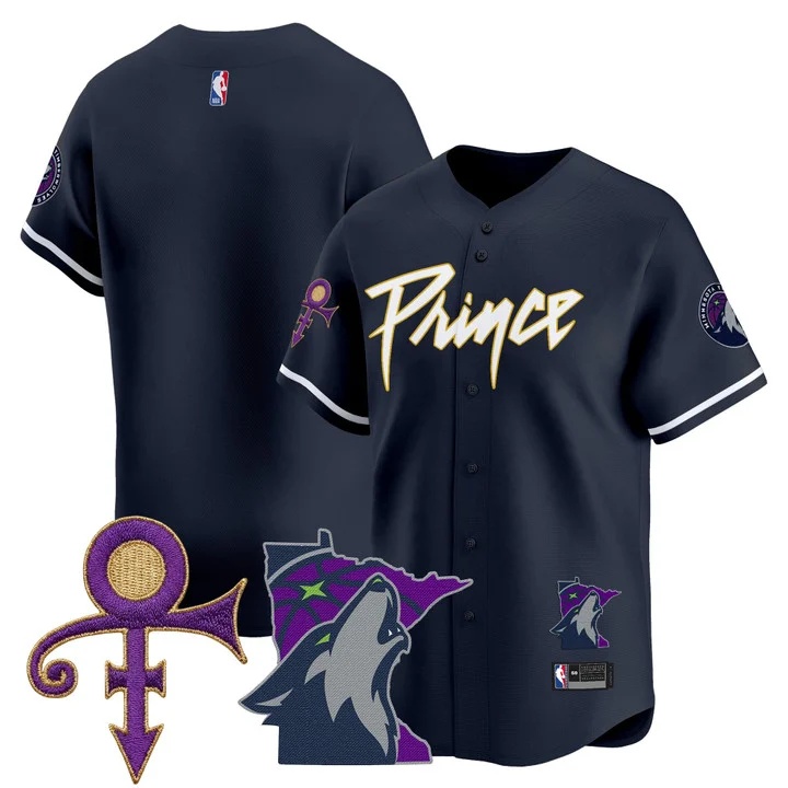 Men's Minnesota Timberwolves Prince Patch Vapor Baseball Jersey icon blank