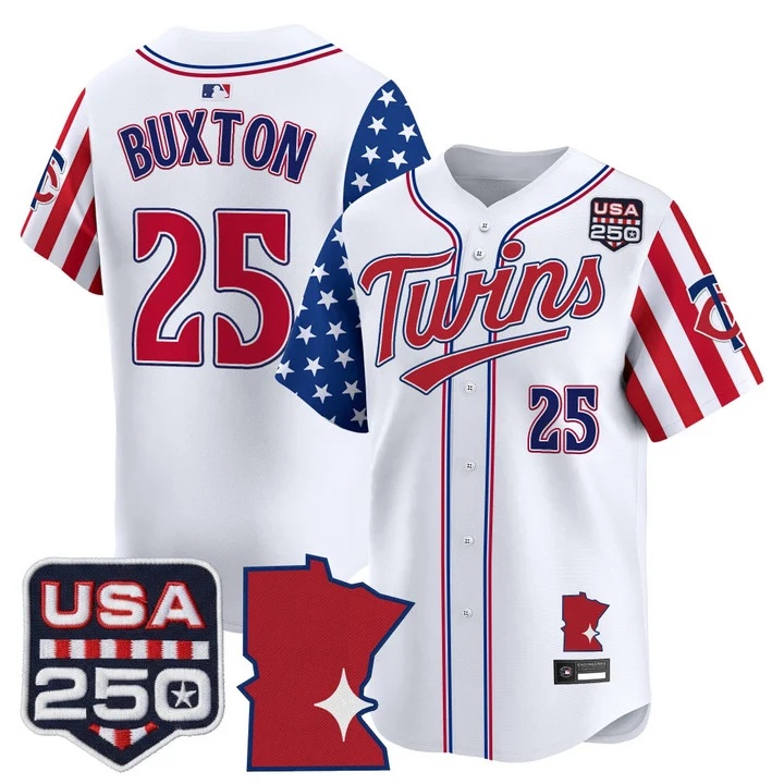 Men's Minnesota Twins America 250 Edition Vapor Premier Limited Jersey #25 BYRON BUXTON