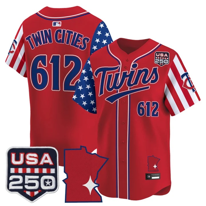 Men's Minnesota Twins America 250 Edition Vapor Premier Limited Jersey RED #612 TWIN CITIES
