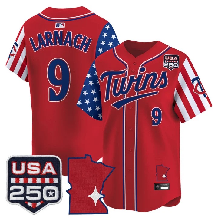 Men's Minnesota Twins America 250 Edition Vapor Premier Limited Jersey RED #9 TREVOR LARNACH