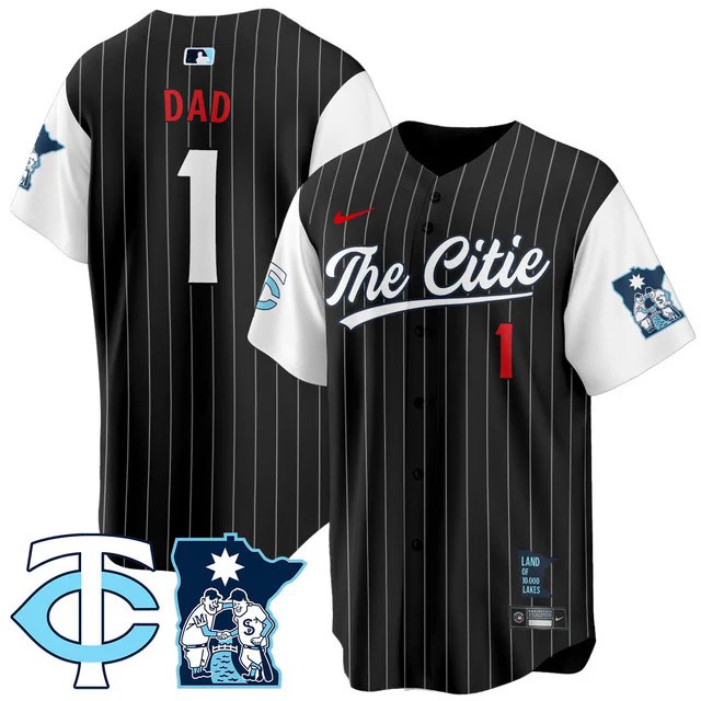 Men's Minnesota Twins City Connect Concept Jersey BLACK #1 DAD.webp