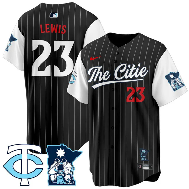 Men's Minnesota Twins City Connect Concept Jersey BLACK #23 ROYCE LEWIS.webp