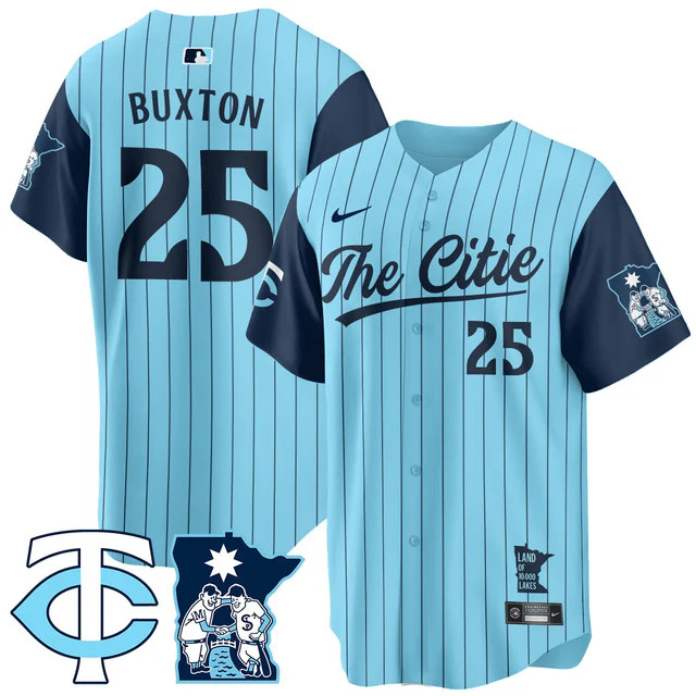 Men's Minnesota Twins City Connect Concept Jersey BLUE #25 BYRON BUXTON.webp