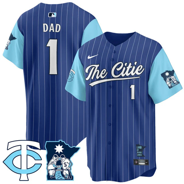 Men's Minnesota Twins City Connect Concept Jersey ROYAL #1 DAD.webp